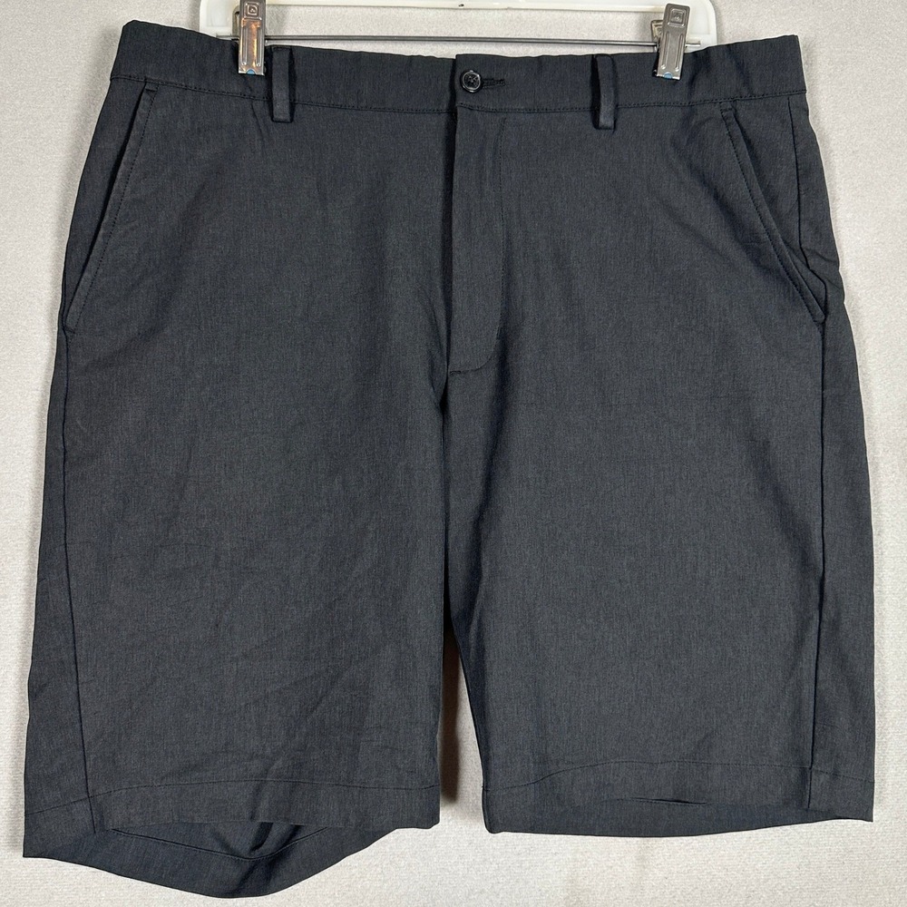Greg Norman Golf Shorts Mens 36 Dark Grey Performance Chino Athletic Stretch EUC